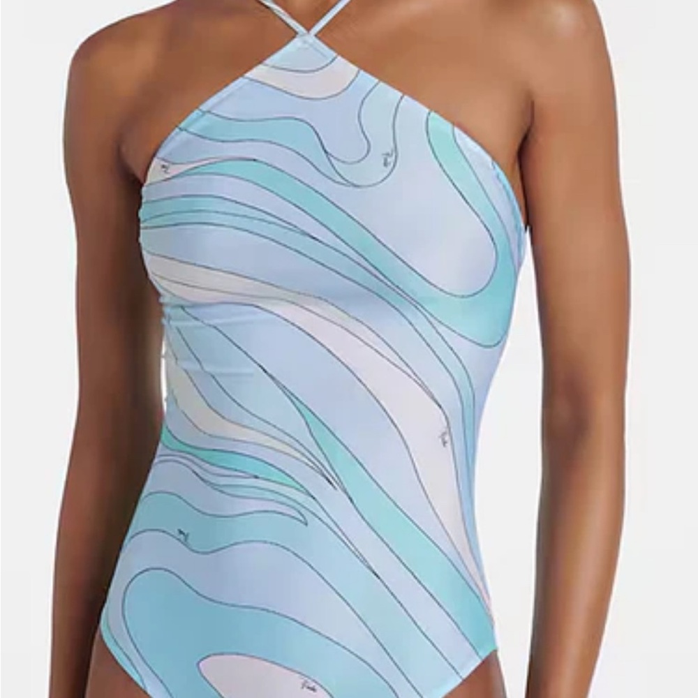 Emilio Pucci Pastel Wave One-Piece Swimsuit